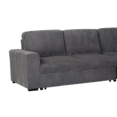 FAUX FUR L-Shape Luxury Sectional Oversized Sofa,Mnimalist Design,Comfy Sleeper Couch For Living Room,Apartment&Reception Spaces,No Assembly Required
