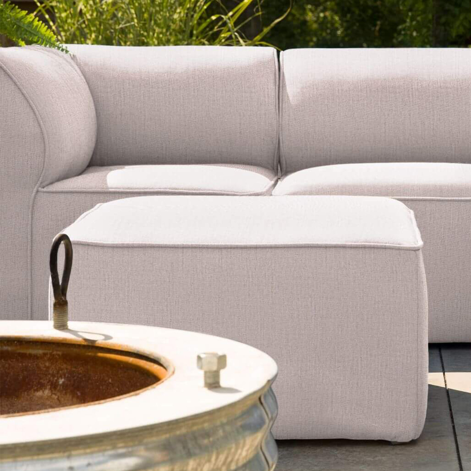 Big Joe Sunbrella® Patio Ottoman, Fresh Gray