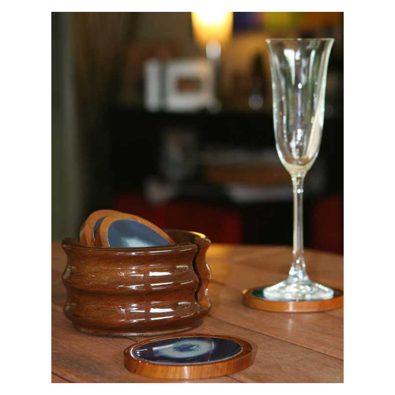 Ensemble de sous-verres 7 pièces avec support