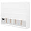 Lit blanc double, parfait pour les chambres d'amis et les bureaux à domicile, support de matelas flexible, construction avec lit mural à double système de pistons, gymnases Space Furniture, confortables lattes absorbantes, facile-131457260