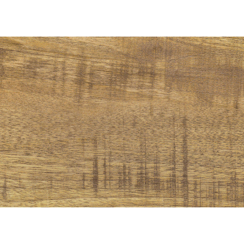 Table d'appoint, H 24 po, côté, bout, table de chevet, lampe, salon, chambre à coucher, stratifié aspect bois de manguier, métal noir, contemporain, moderne