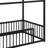 Montessori-Inspired House-Shaped Floor Bed Frame With Safety Fence-408730600-408730607