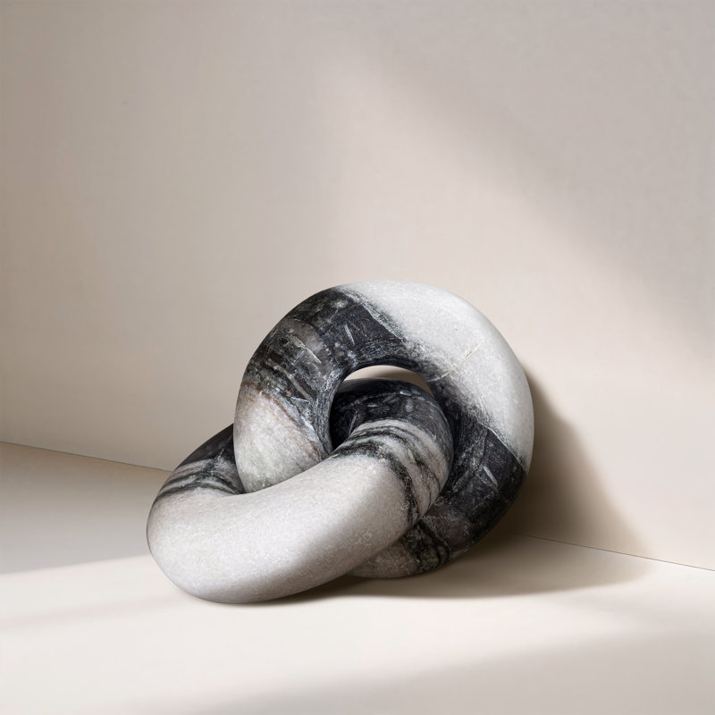 Knot Marble Decorative Object, Panda