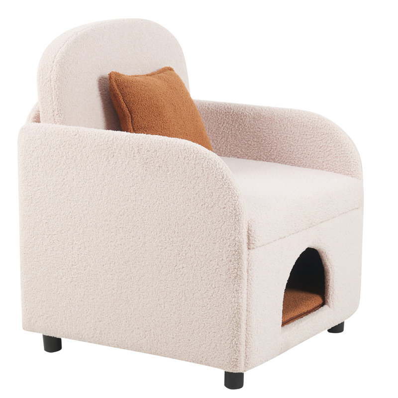 Fauteuil de loisir rembourré en tissu Sherpa