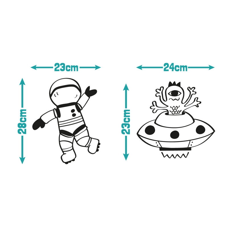 Space Doodles Wall Stickers, Grey
