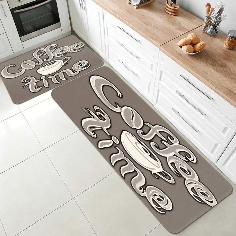 Tapis de cuisine 2 pièces Taupe Gray