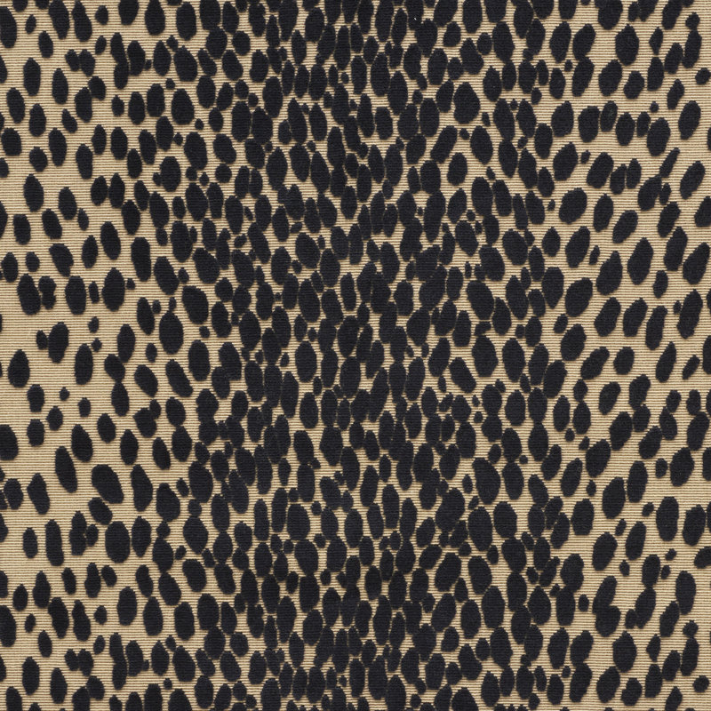Cheetah Velvet Fabric, Ebony