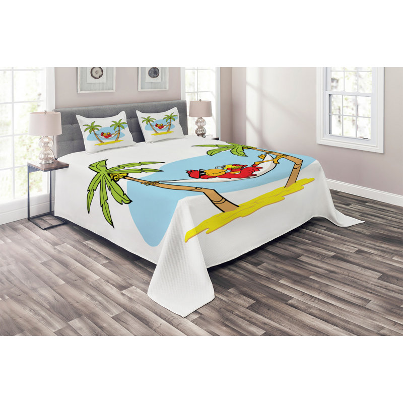 Island Polyester Coverlet, King Bedspread + 2 Shams