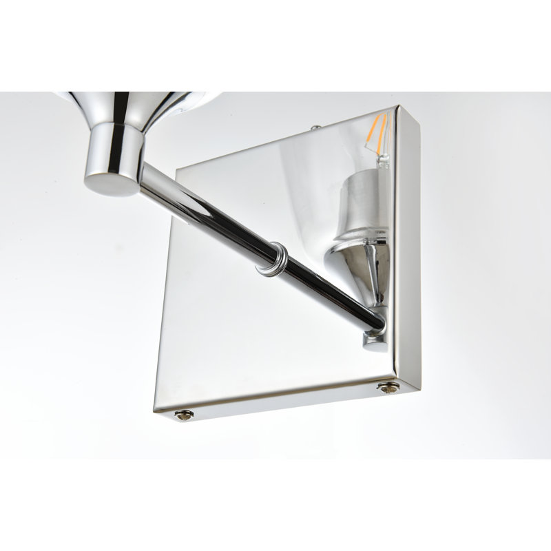 Bahraoui Dimmable Vanity Light, 2 Lights, 10" H x 15" W x 15" D, Chrome
