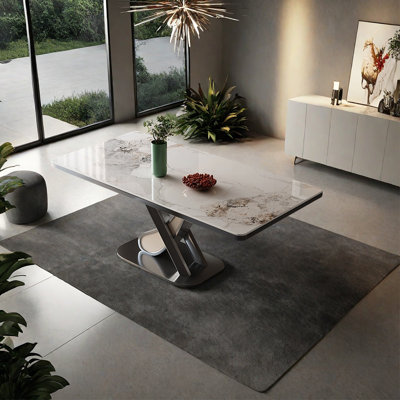 Table de salle à manger unique en pierre frittée