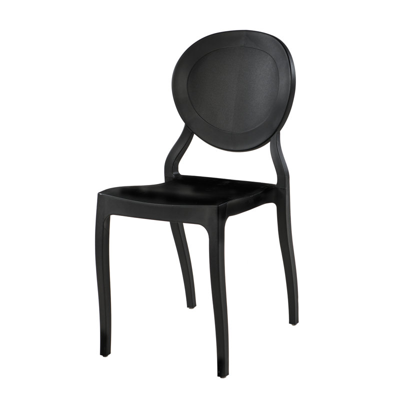Chaise empilable Emma, Noir