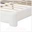 Lit rembourré Cozy Bounce, taille Queen avec cadre en bouleau durable et tissu blanc élégant pour plus de confort et de style-1144756284