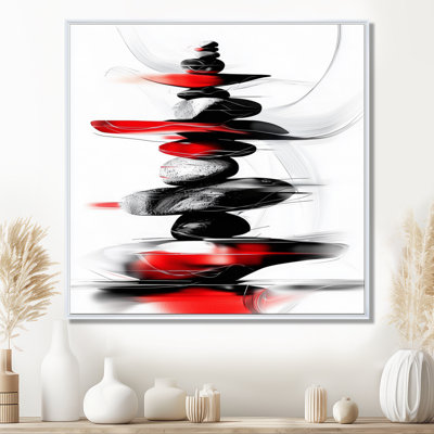 «Modern Modern Tower In Canadian Flag Color II», reproduction d'art du Canada