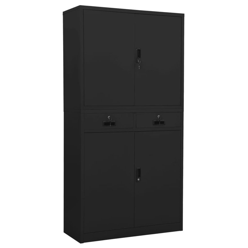 Classeur en métal avec tablettes pour bureau, Anthracite