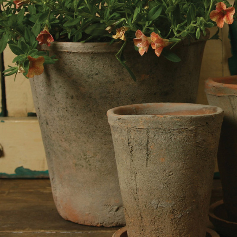 Brockside Handmade Pot Planter, Antique Red
