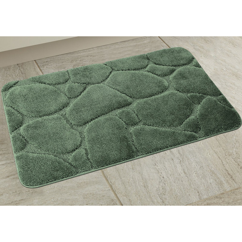 Banerjee Non-Slip Bath Rug, Sage Green