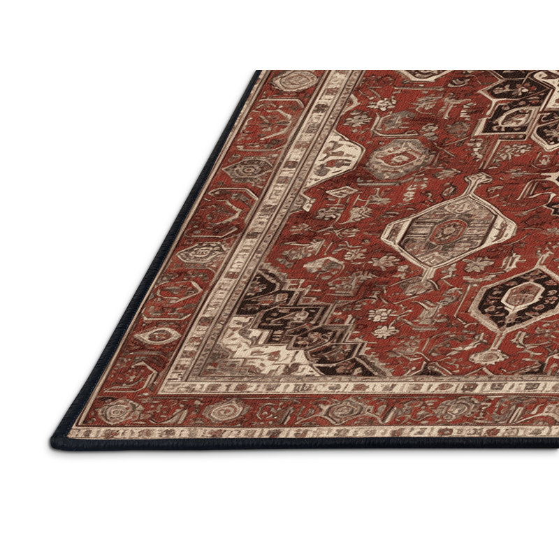 Machine Washable Persian Brown Area Rug, Rectangle 2' x 3'