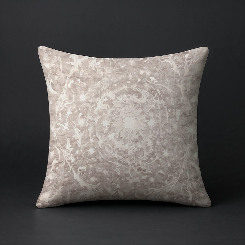 Coussin décoratif intérieur et extérieur Modern, Gris abstrait 64, Carré 20 po