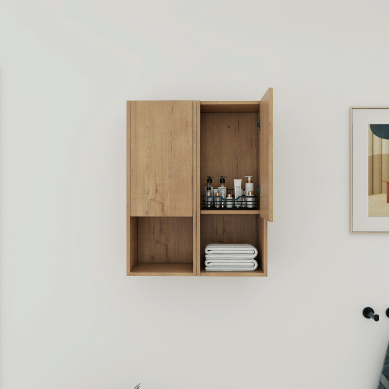 24'' Double Bathroom Storage With Soft Close Doors, Natural