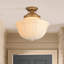 Plafonnier semi-encastré en verre 1 lumière Schoolhouse