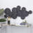 Metal Layered Disk Plate Home Wall Decor with Textured Circles-1806385094