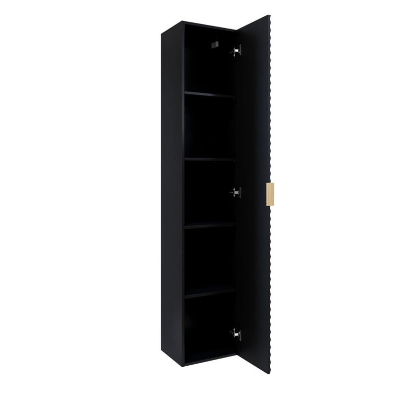 Ahria Wall Mounted Bathroom Cabinet, Matte Black