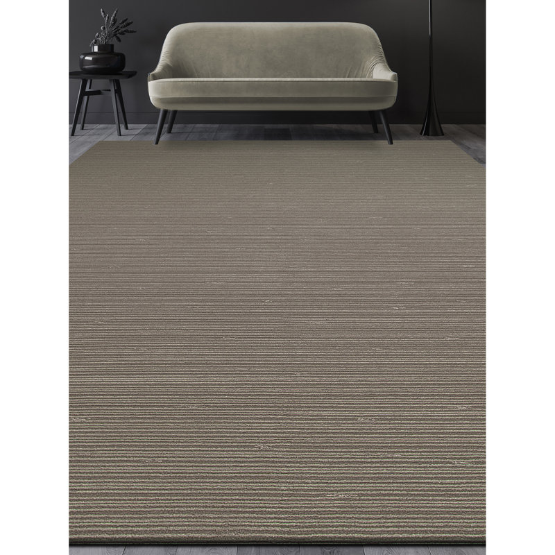 Striped Area Rug in Zebra/Gray, Rectangle 8' x 10'