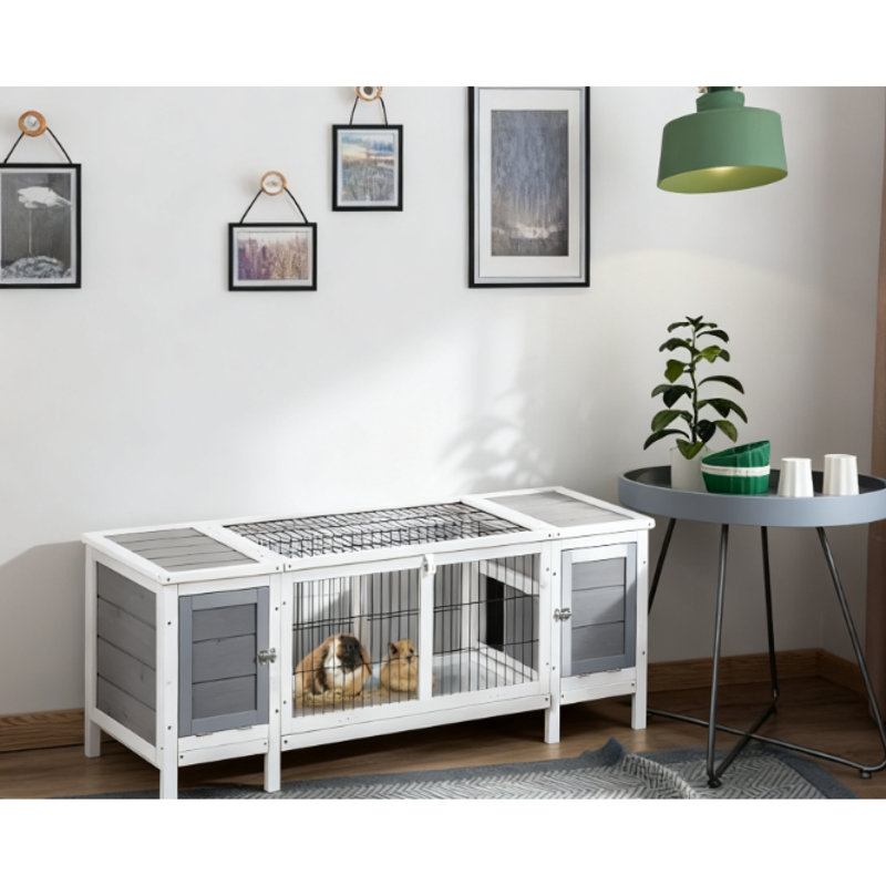 Niche pour chien multifonctionnelle, acier et bois, design d'intérieur moderne