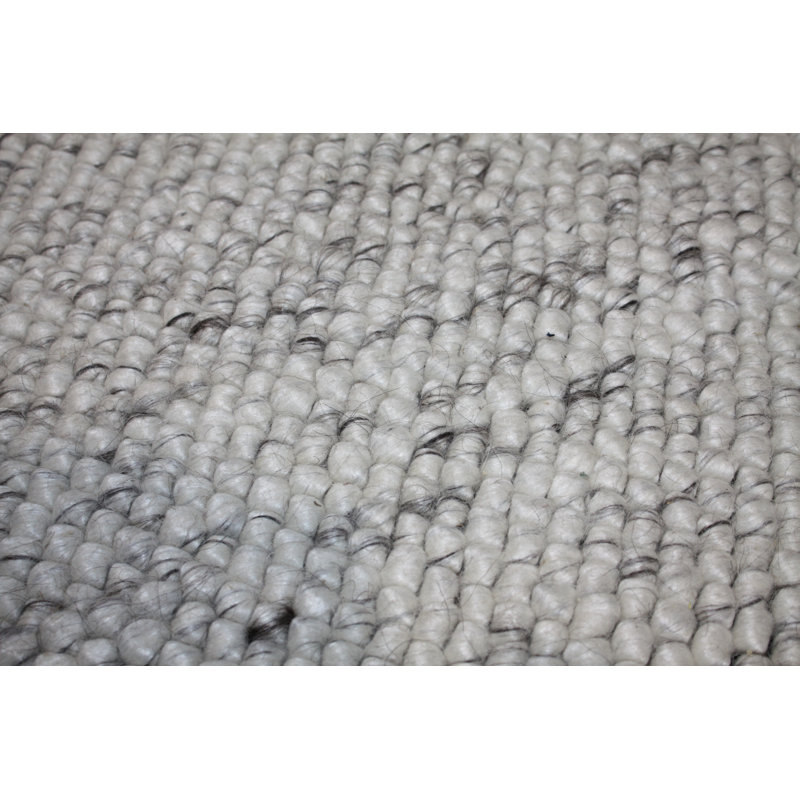 Deborah Solid Colour Wool Hand Woven Area Rug, Rectangle 140 x 200cm