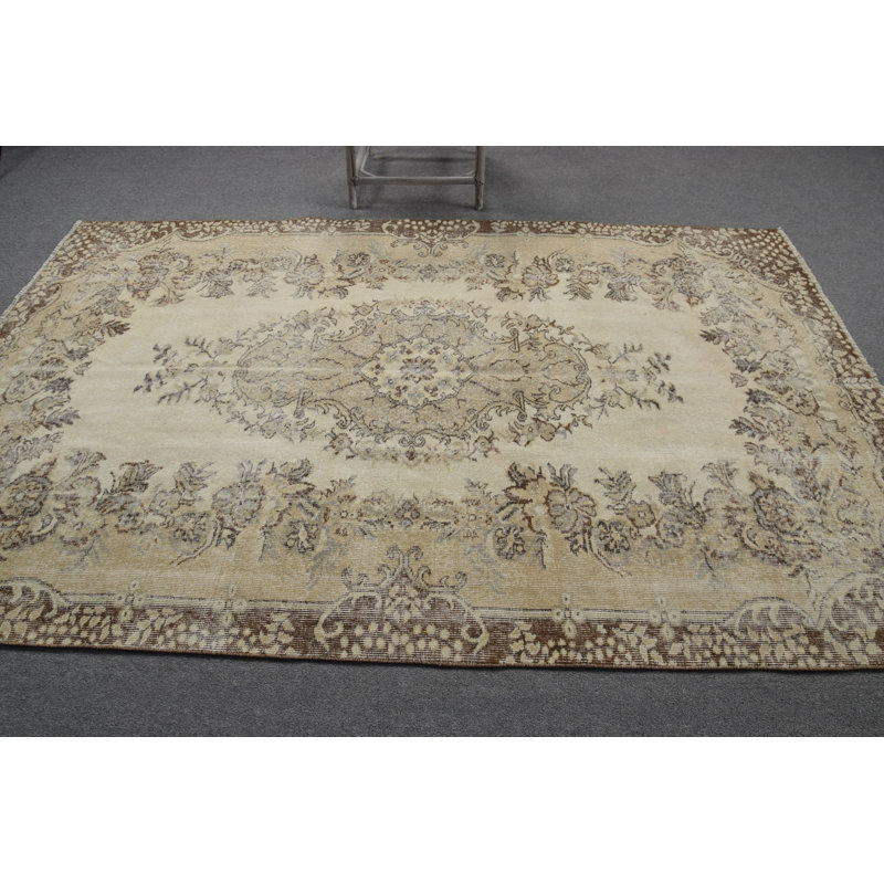 Tapis turc beige rétro pour l'intérieur et l'extérieur parfait pour la maison et le bureau