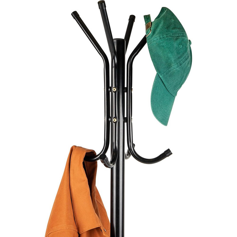 Portemanteau, organisateur multi-niveaux pour le bureau et le vestibule, métal, noir