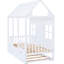 Lit gigogne simple en bois massif blanc - centre de chambre fonctionnel avec