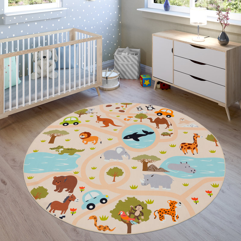 Irma No Pattern And No Solid Colour Area Rug, Round 160cm