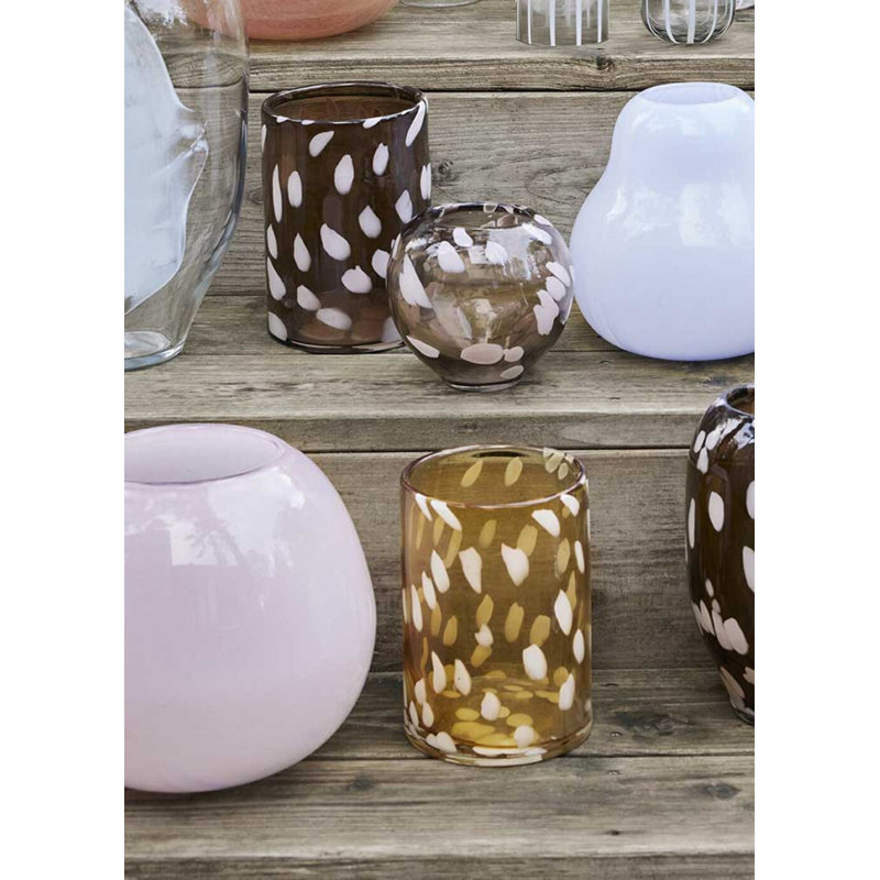 Jali Hurricane Candle Holder, Amber