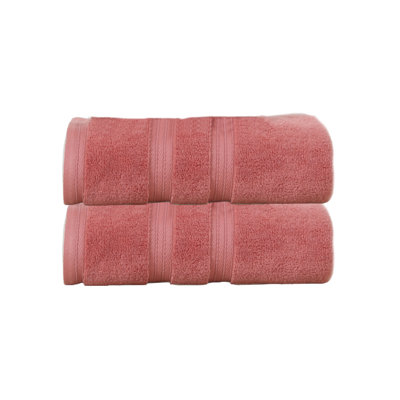 Elegance Essentials 550GSM 100% Cotton Zero Twist Super Absorbent Bath Towel (Set of 2) - 27"x54"