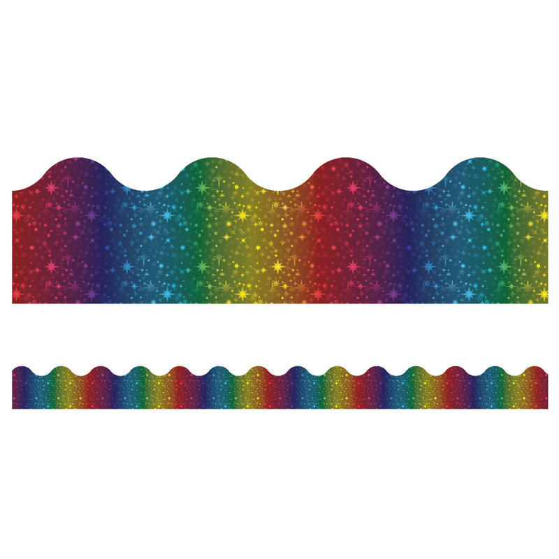 Bordure festonnée arc-en-ciel Sparkle and Shine