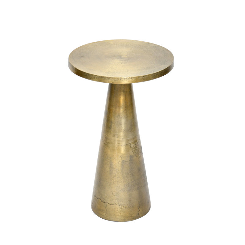 Table d'appoint en métal - Table d'appoint conique moderne, Laiton antique