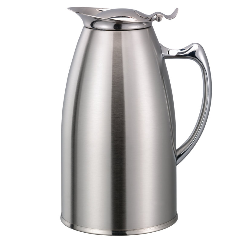 Pichet doublé de mousse, H 8,25 po x l 6 po x P 4,5 po, Nickel brossé