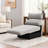 Falo Modular Power Motion Recliner Armless Chair, Light Gray Chenille