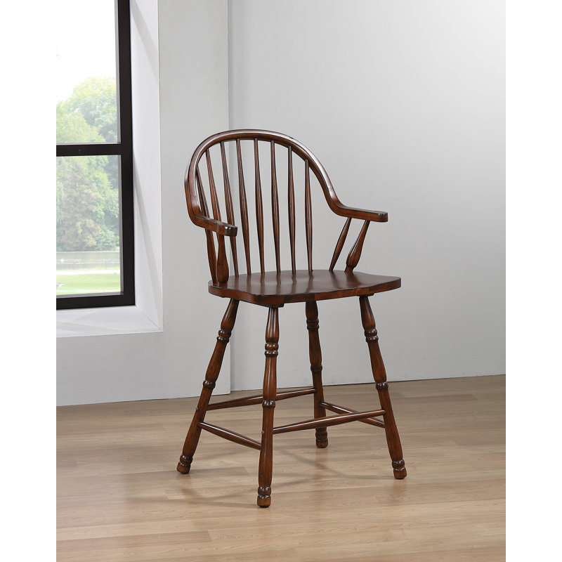 Tabouret de comptoir 24 po Chaggai, Châtaignier vieilli, Châtaignier vieilli