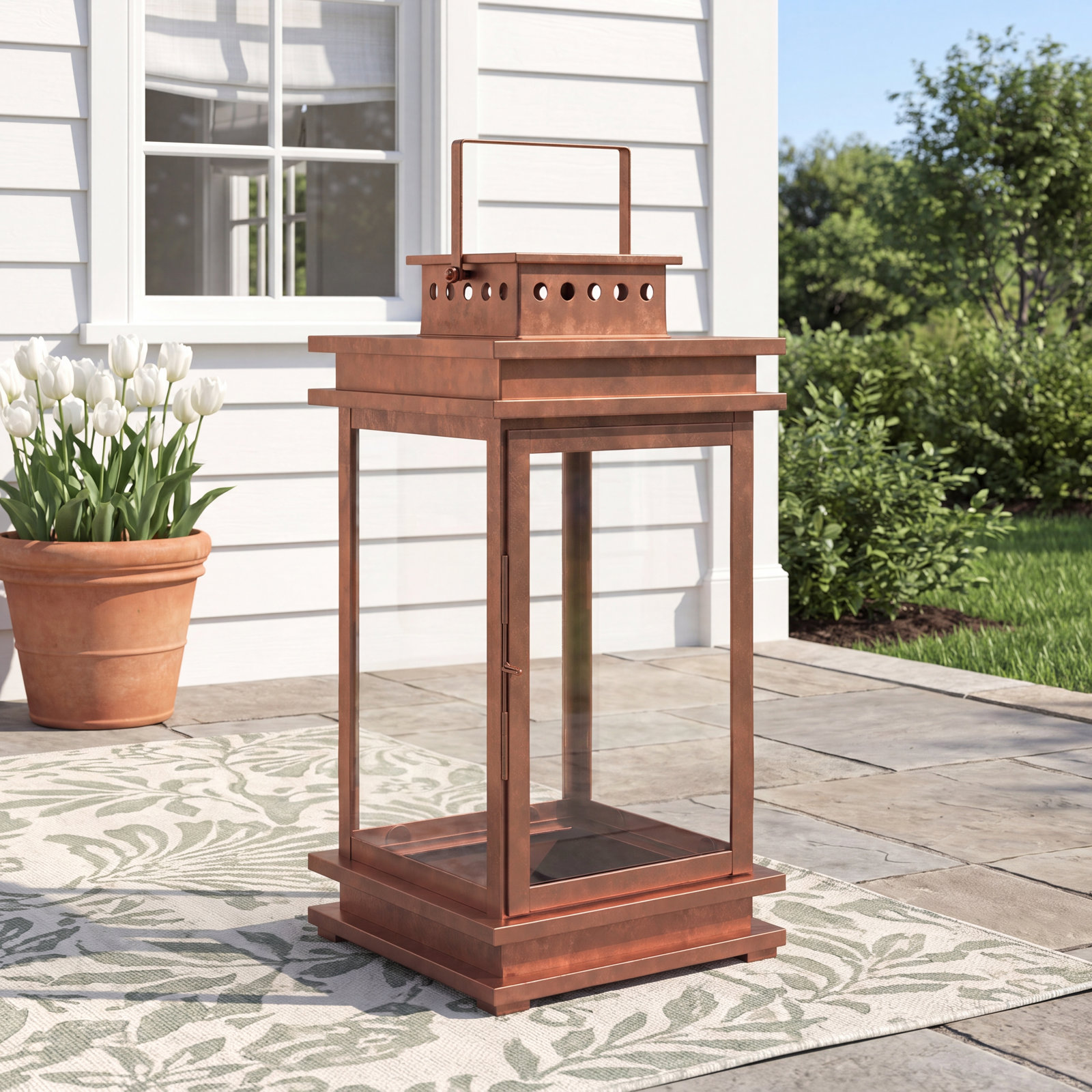 Landon Outdoor Lantern, 30" H x 18" W x 18" D