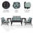 Mosier 4 - Person Patio Conversation Set with Cushions-247936442-218113596