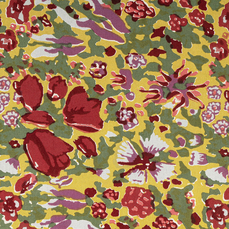 Jardine Table Runner in Red, 90" L x 16" W, Red/Green