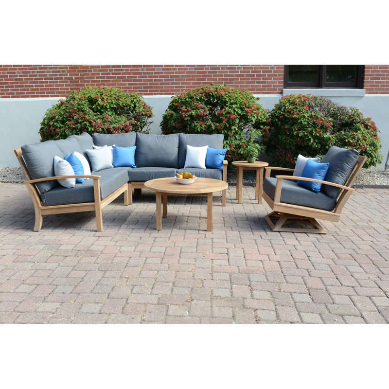 Canterbury 20" Teak Outdoor Tall Round Side Table
