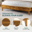 Lit plateforme Coraline en bois robuste, cadre de lit moderne sans tête de lit, supporte jusqu'à 800 lb-170709137-170709143