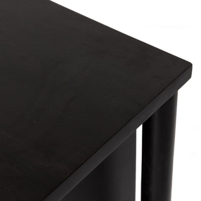 Veta 74'' W Solid Wood Sideboard, Black