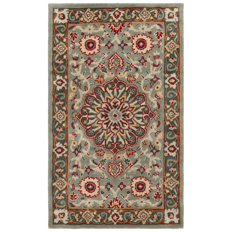 Tapis gris / gris anthracite en laine touffeté à la main Cranmore, Rectangle 3 pi x 5 pi