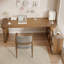 Brown L-Shaped Solid Wood desk-108840003
