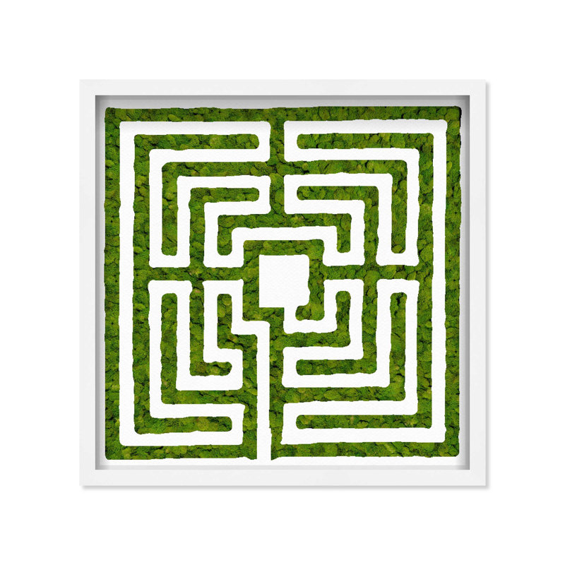 Jardin français - impression encadrée sur papier, H 26 po x l 26 po