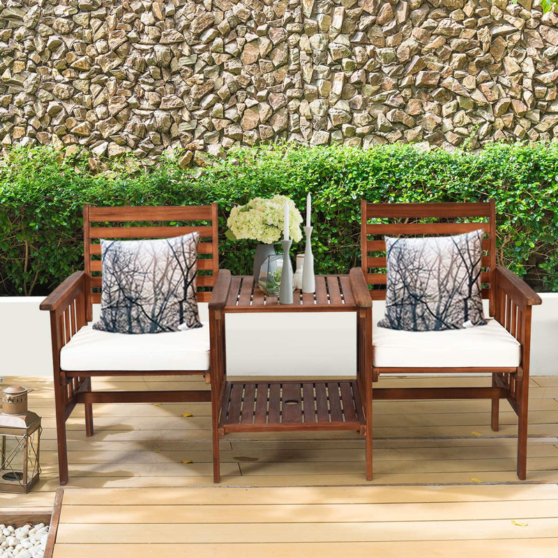Gulzaar Solid Wood Acacia Outdoor Bench